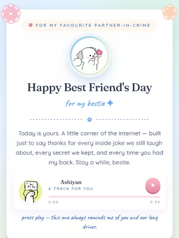 Bestfriends Day — friendship website template