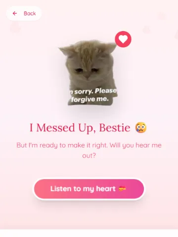 Cute Sorry (Apology) — apology website template