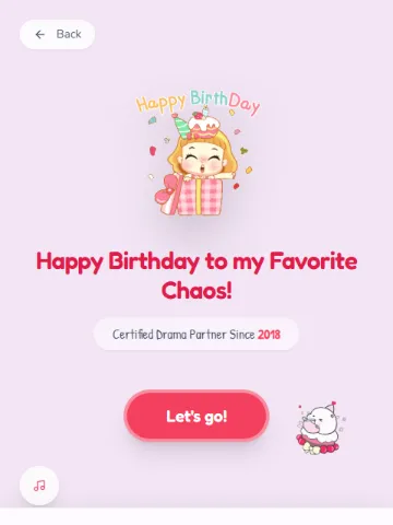 Bestie's Birthday — birthday website template