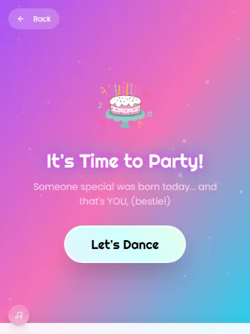 Disco Bestie (Birthday) — other website template